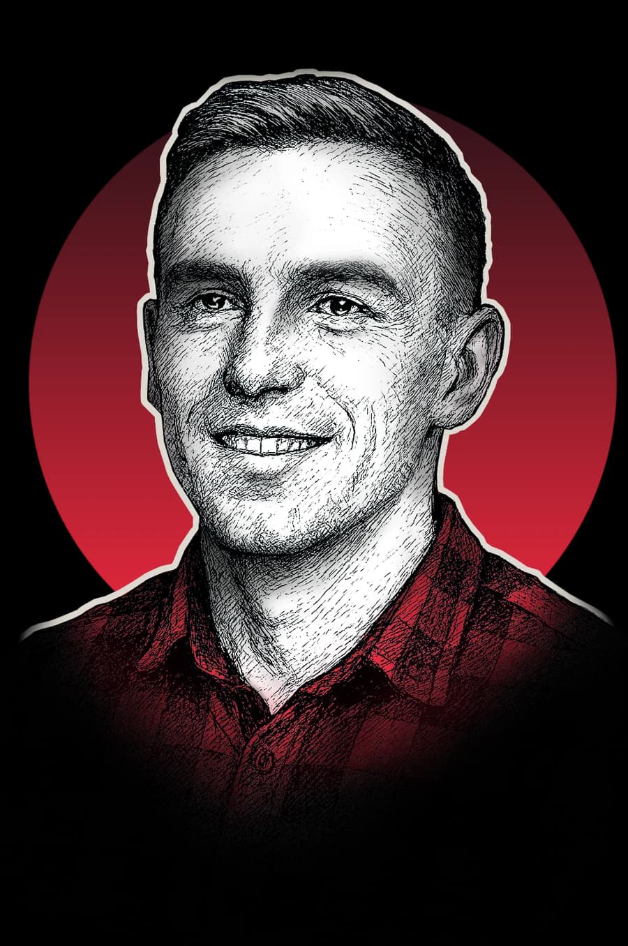 Illustrated portrait of Armin Kuningas